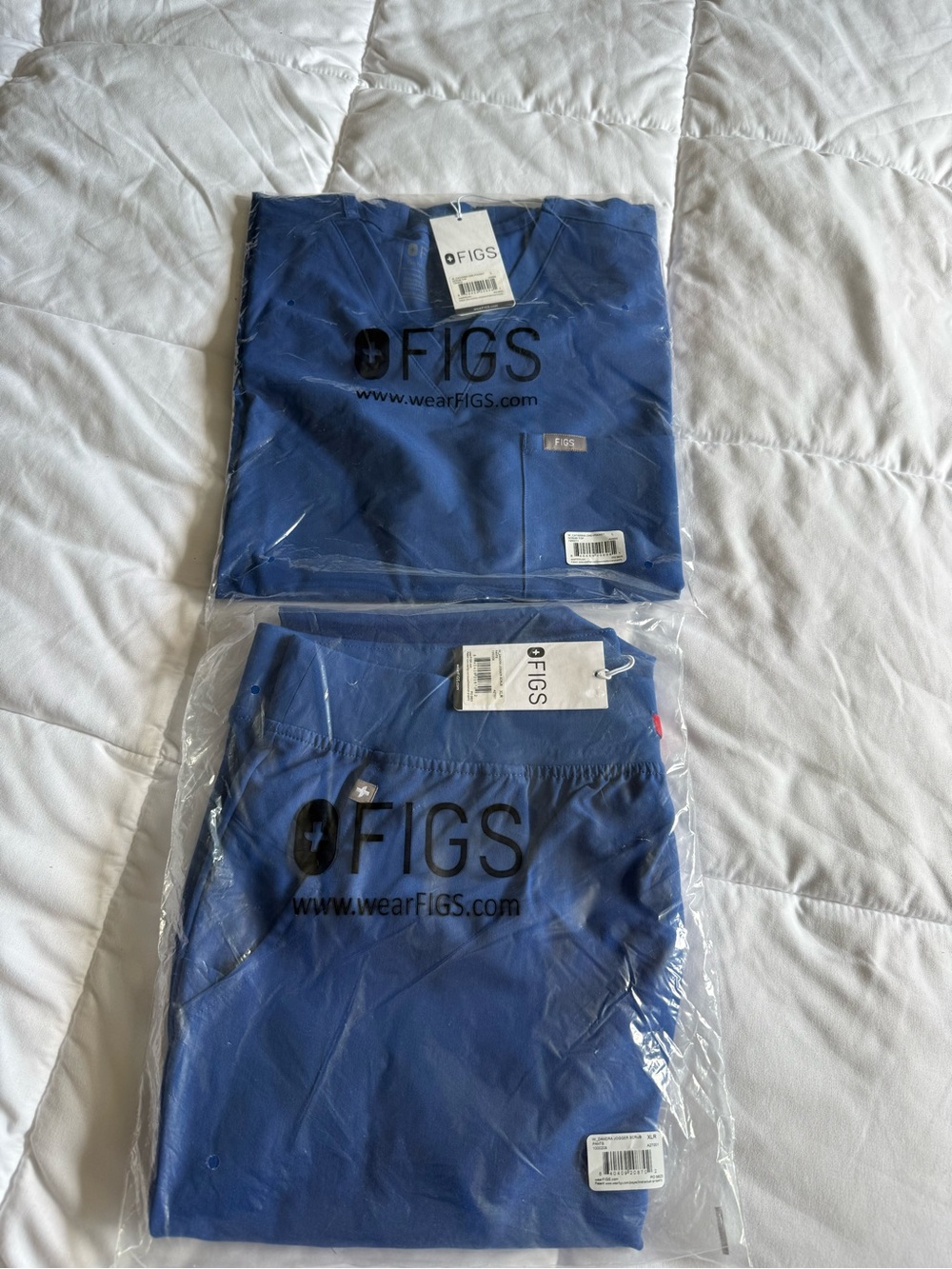 FIGS Blue Scrub Set - Top & Pants